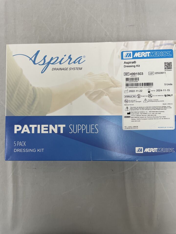 4991503 - MERIT MEDICAL - Aspira Dressing Kit
, () - ( Expiry Date: 45370 )