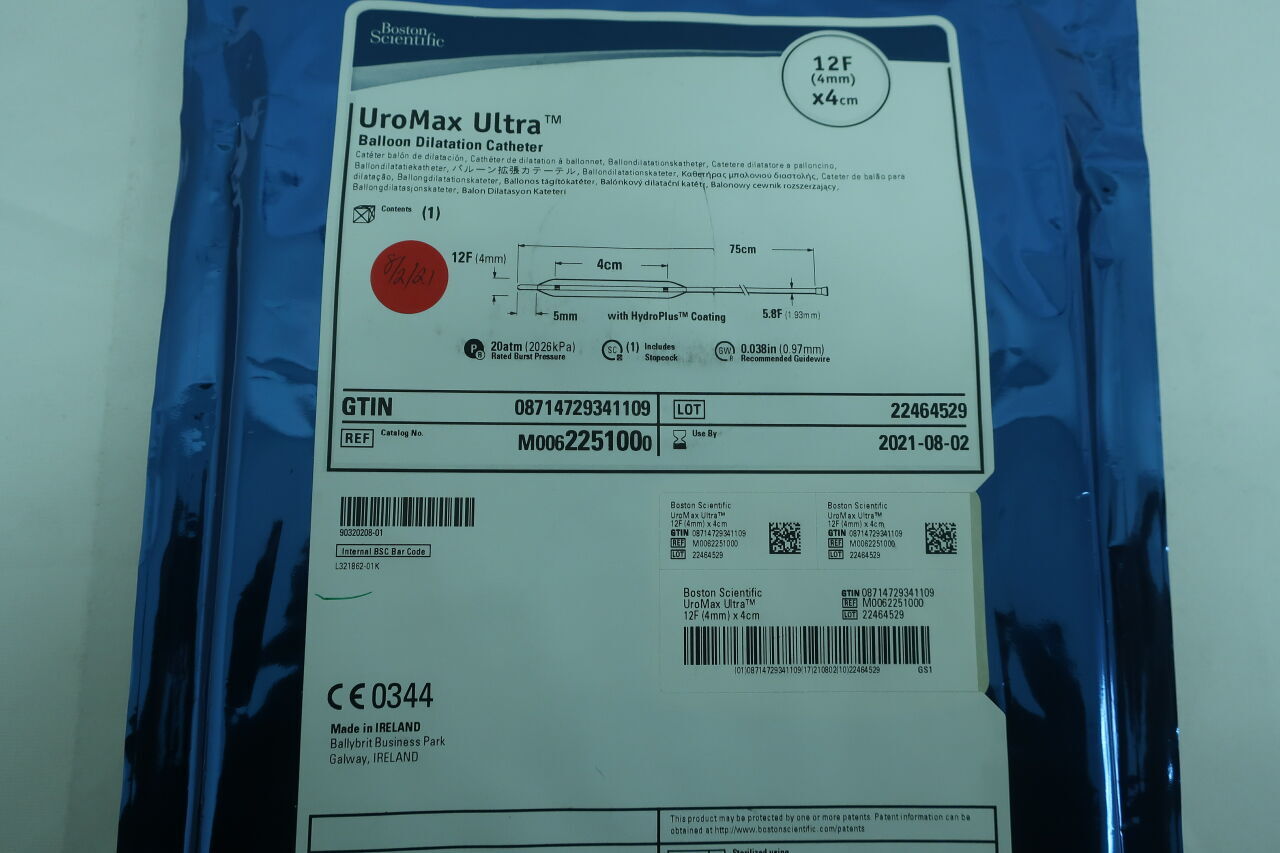 225100 - BOSTON SCIENTIFIC - UroMax Ultra Balloon Dilatation Catheter, 12Fr x 4cm, (EA) - ( Expiry Date: 2019-08-26 )