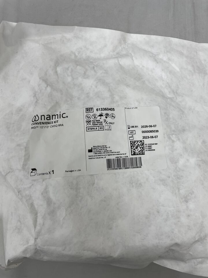 613360405 - MEDLINE - NAMIC 360i Manifold System, 10" Syringe Extension/10" Manifold Extension, 3V, Off Handle, Contrast Management Set Squeeze, 12 mL Rotating Adapter Syringe , ( EA ) - ( Expiry Date : 2026-06-07 )