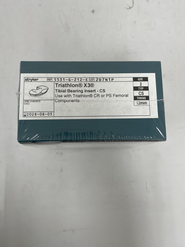 5531-G-212-E - STRYKER - MAKO Total Knee Tibial Bearing Insert, 2-0, 13mm , ( BX/1 ) - ( Expiry Date : 2028-08-05 )
