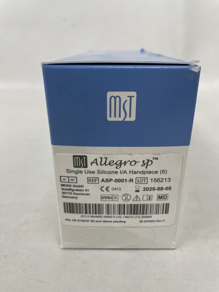 ASP-0001-R - MICROSURGICAL - Allegro SP Silicone I/A Handpiece 2.2-2.6mm, (BX/6) - ( Expiry Date: 2025-08-05 )