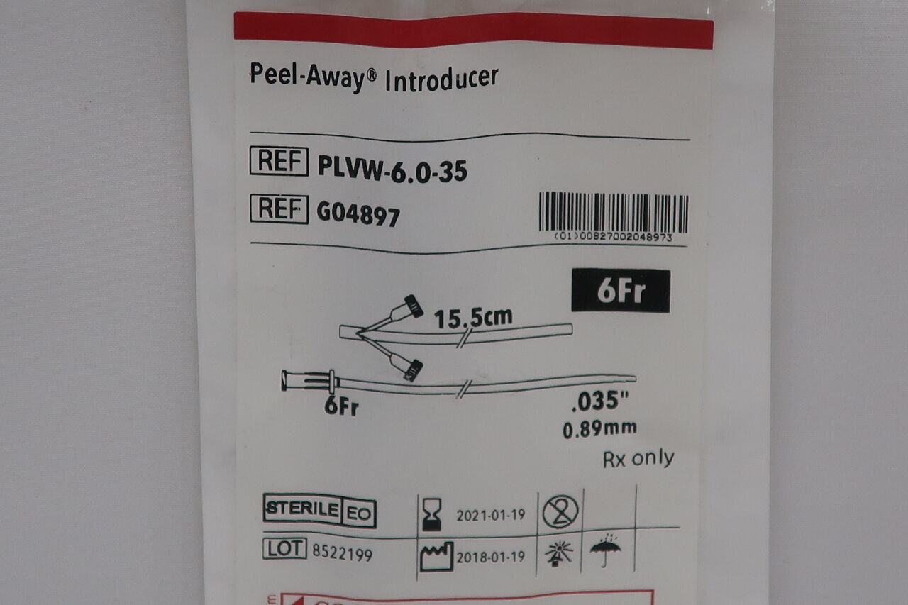 G04897 - COOK - Peel-Away Sheath Introducer 6F x 0.035", 15.5cm, (EA) - ( Expiry Date: 2023-12-16 )