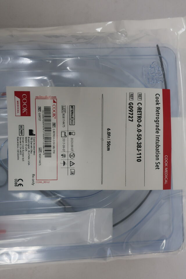 G09727 - COOK - retrograde intubation set 6f x 110cm, (EA) - ( Expiry Date: 2019-06-07 )