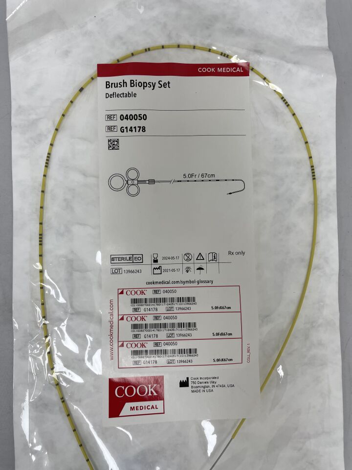 G14178 - COOK - Deflectable Brush Biopsy Set, Removable 5F x 67cm, (EA) - ( Expiry Date: 2024-05-17 )