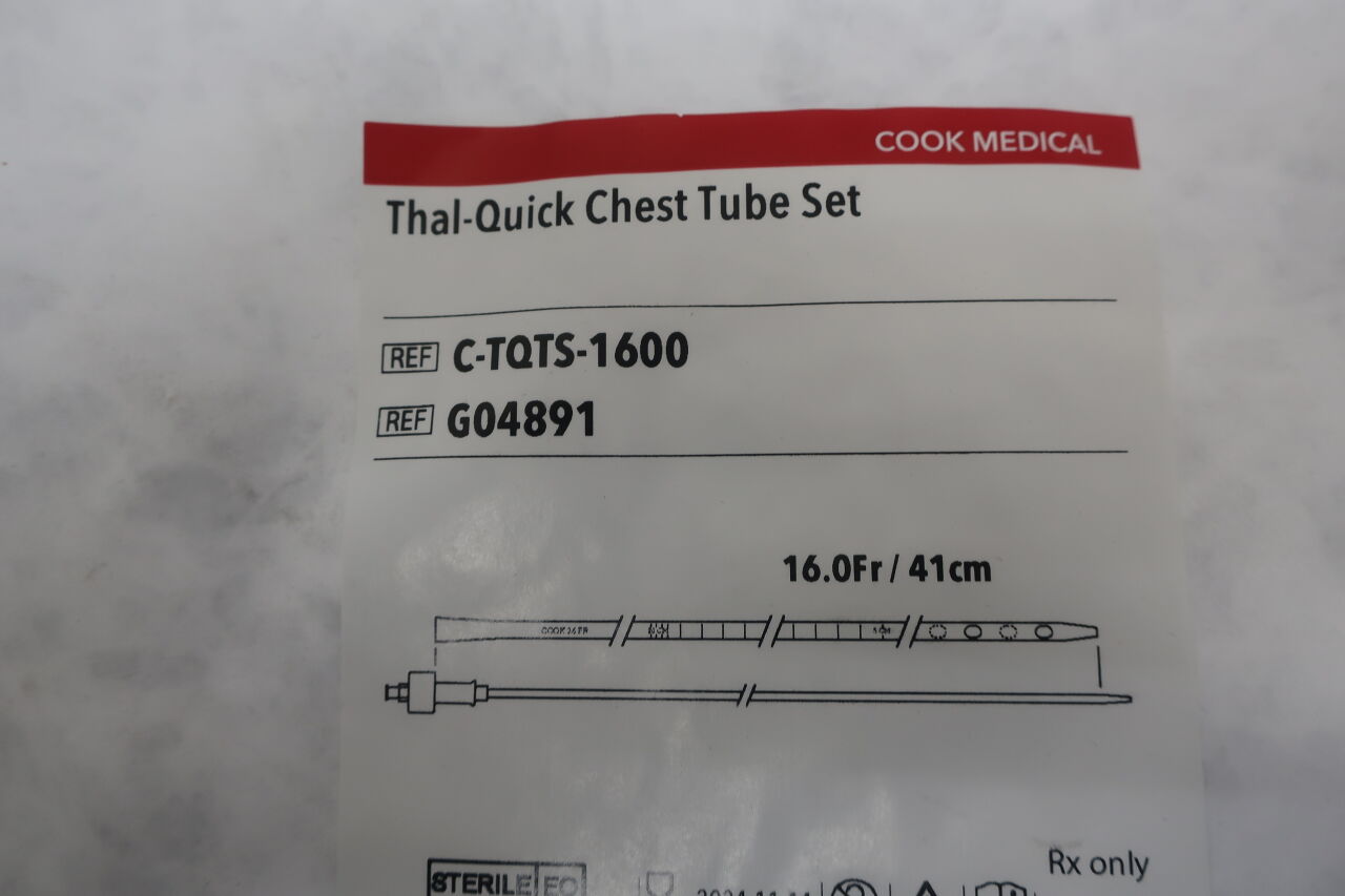 G04891 - COOK - Thal-Quick Chest Tube Set, 16fr x 41cm catheter, (EA) - ( Expiry Date: 2021-01-17 )