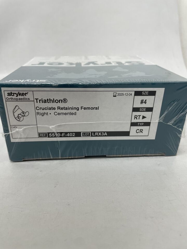 5510-F-402 - STRYKER - Triathlon CR Femoral Component, #4 Right Cemented , ( BX/1 ) - ( Expiry Date : 2025-12-04 )