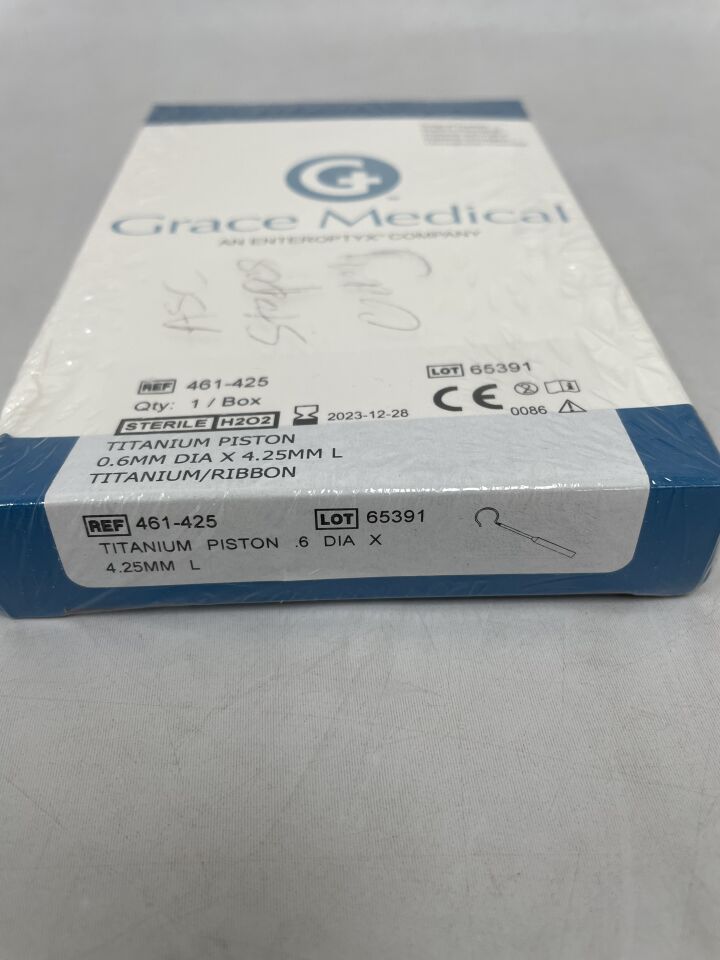 461-425 - GRACE MEDICAL - Titanium Piston, 0.6mm diameter x 4.25mm length, (EA) - ( Expiry Date: 2023-12-28 )