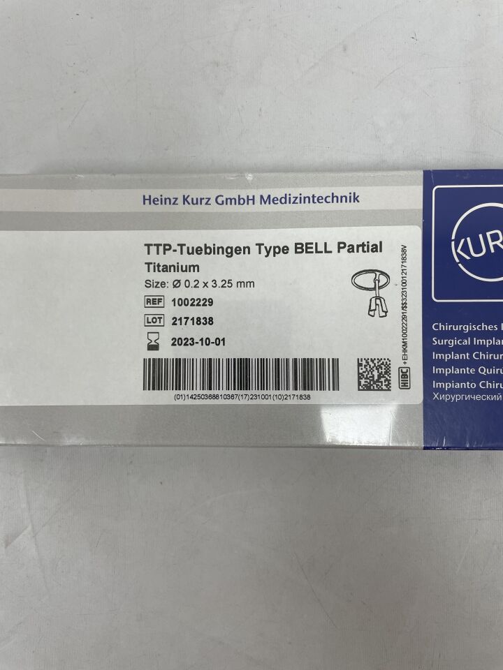 1002229 - KURZ - TTP-Tuebingen Type BELL Partial Titanium, .2 x 3.25mm, (BX/1) - ( Expiry Date: 2023-10-01 )