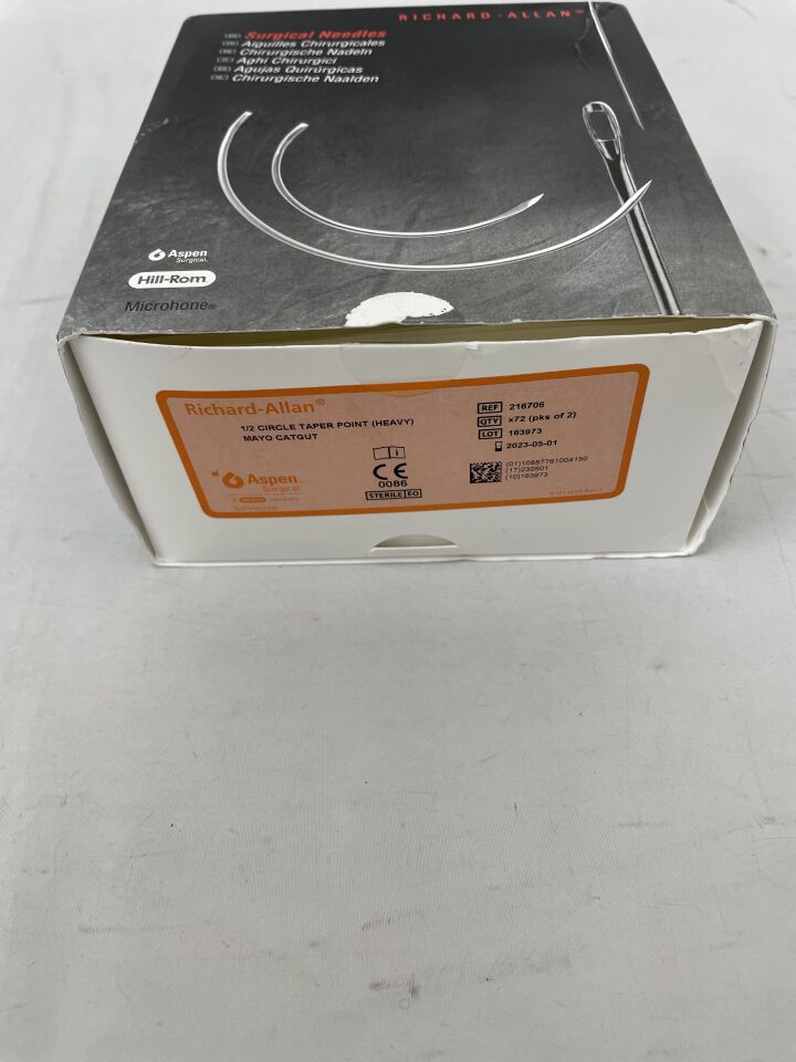 216706 - ASPEN SURGICAL - Surgical Needles, 1/2 Circle Taper Point (Heavy)Mayo Catgut, (EA) - ( Expiry Date: 2023-05-01 )