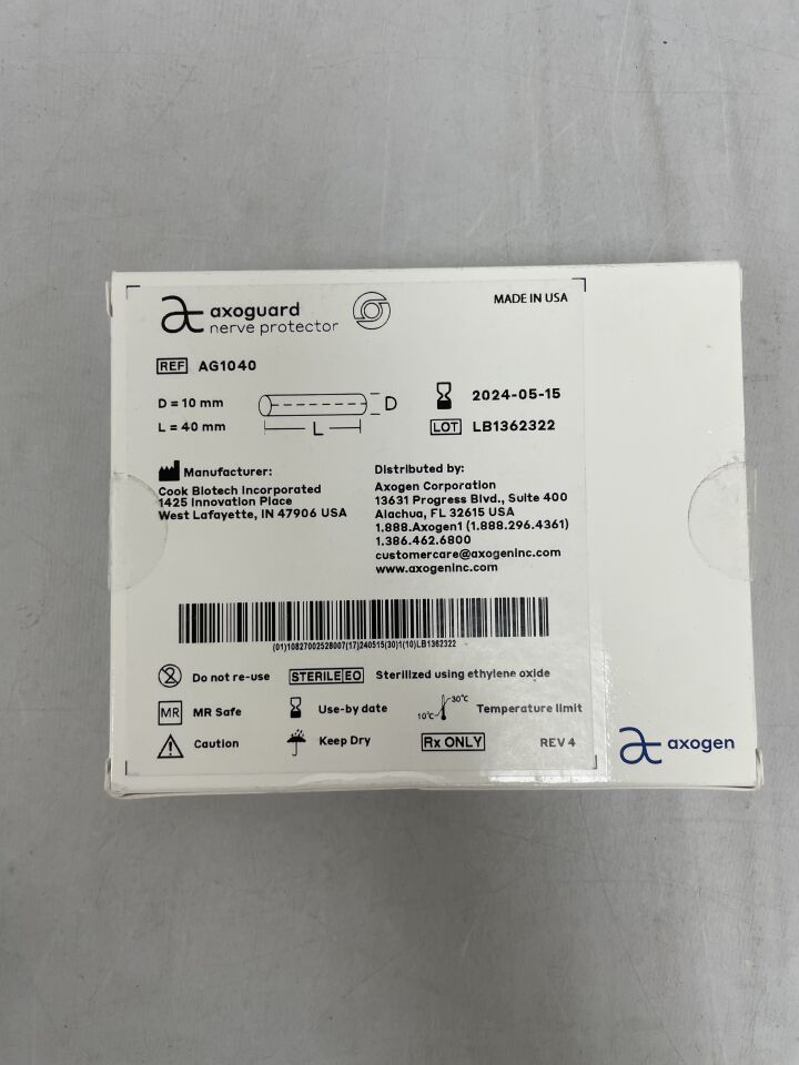 AG1040 - AXOGEN - Axoguard Nerve Protector 10mm x 40mm, (BX/1) - ( Expiry Date: 2024-05-15 )