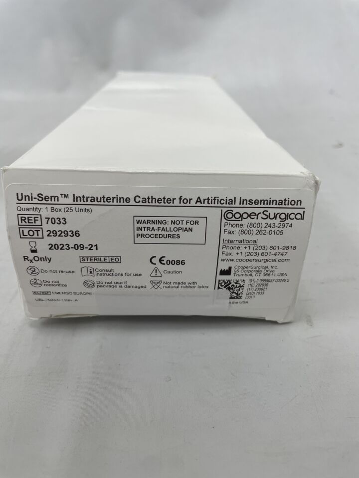 7033 - COOPER SURGICAL - Uni-Sem Intrauterine Insemination Catheter, (BX/25) - ( Expiry Date: 2023-09-21 )
