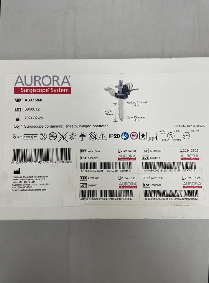ASX15/60 - INTEGRA - AURORA SURGISCOPE SYSTEM, 60mm, (BX/1) - ( Expiry Date: 2024-02-28 )