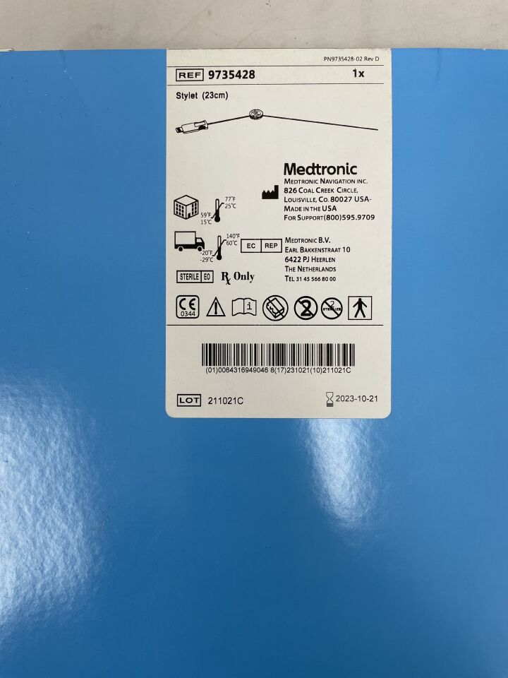 9735428 - MEDTRONIC - AxiEM Stylet, 23cm, () - ( Expiry Date: 2023-10-21 )