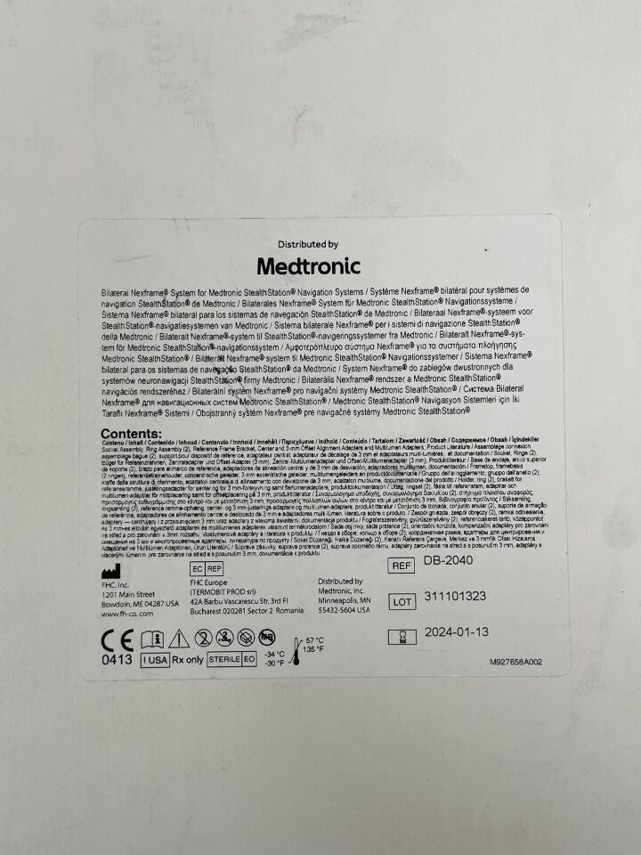 DB-2040 - MEDTRONIC - Bilateral Nexframe System for Medtronic StealthStation Navigation Systems, (BX/1) - ( Expiry Date: 2024-01-13 )
