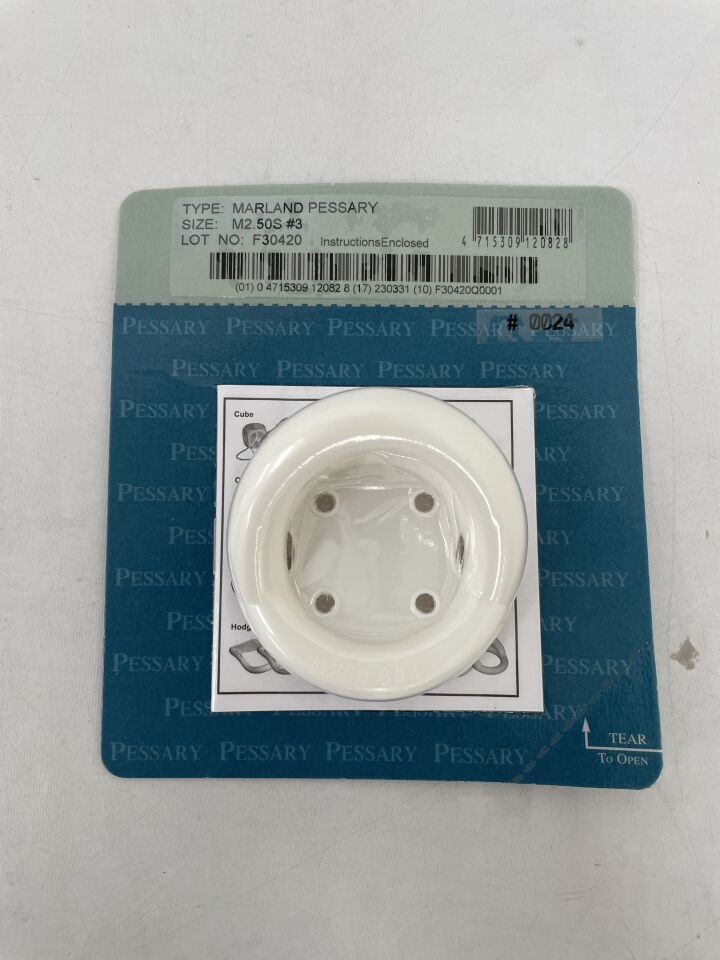 M2.50S - U. A. MEDICAL - Marland Pessary #3, (EA) - ( Expiry Date: 2023-03-31 )