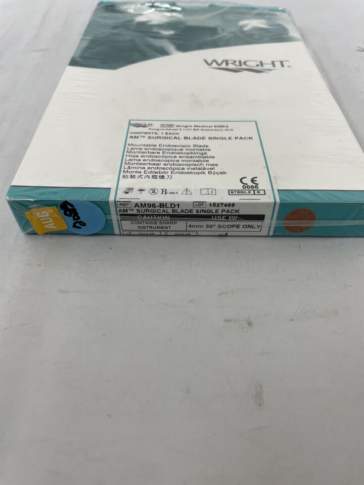 AM96BLD1 - WRIGHT MEDICAL - AM Surgical Blade for 4mm, 30 Degree Scope, () - ( Expiry Date: 2022-09-09 )