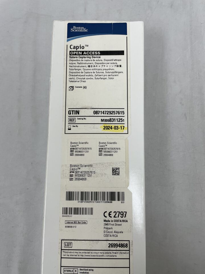 831125 - BOSTON SCIENTIFIC - Capio Open Access Suture Capturing Device, () - ( Expiry Date: 2024-03-17 )