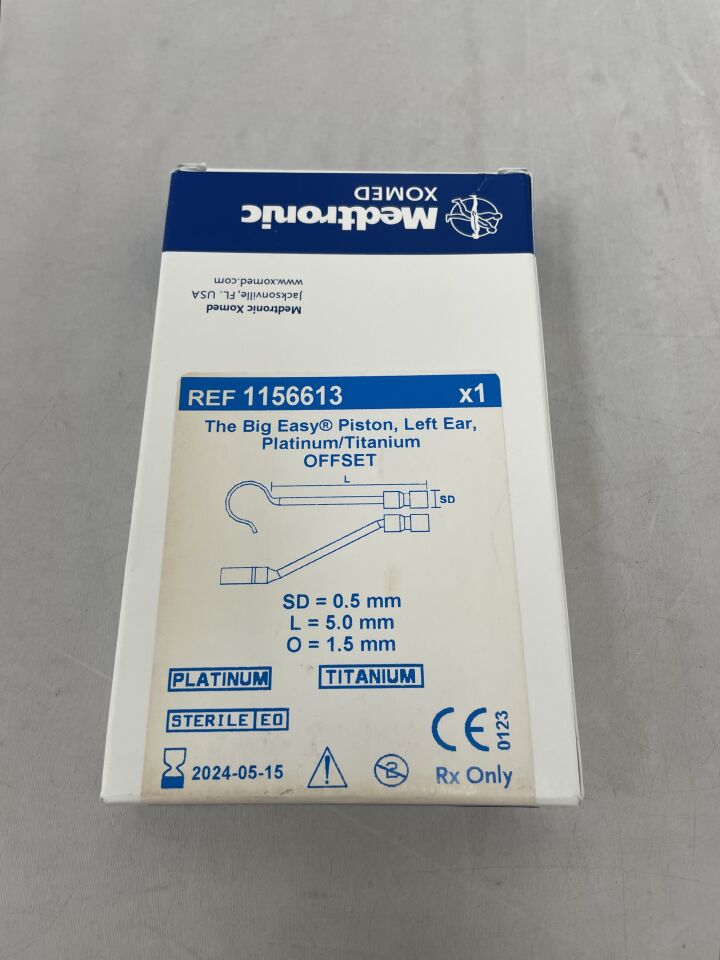 1156613 - MEDTRONIC - Big Easy Left Ear Offset Platinum and Titanium Piston, 0.5 mm Shaft Diameter, 5mm, (BX/1) - ( Expiry Date: 2024-05-15 )