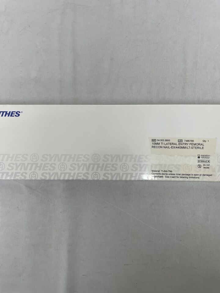 04.003.369S - DEPUY - 10mm TI Lateral Entry Femoral Recon Nail, 440mm, (BX/1) - ( Expiry Date: 2022-10-31 )
