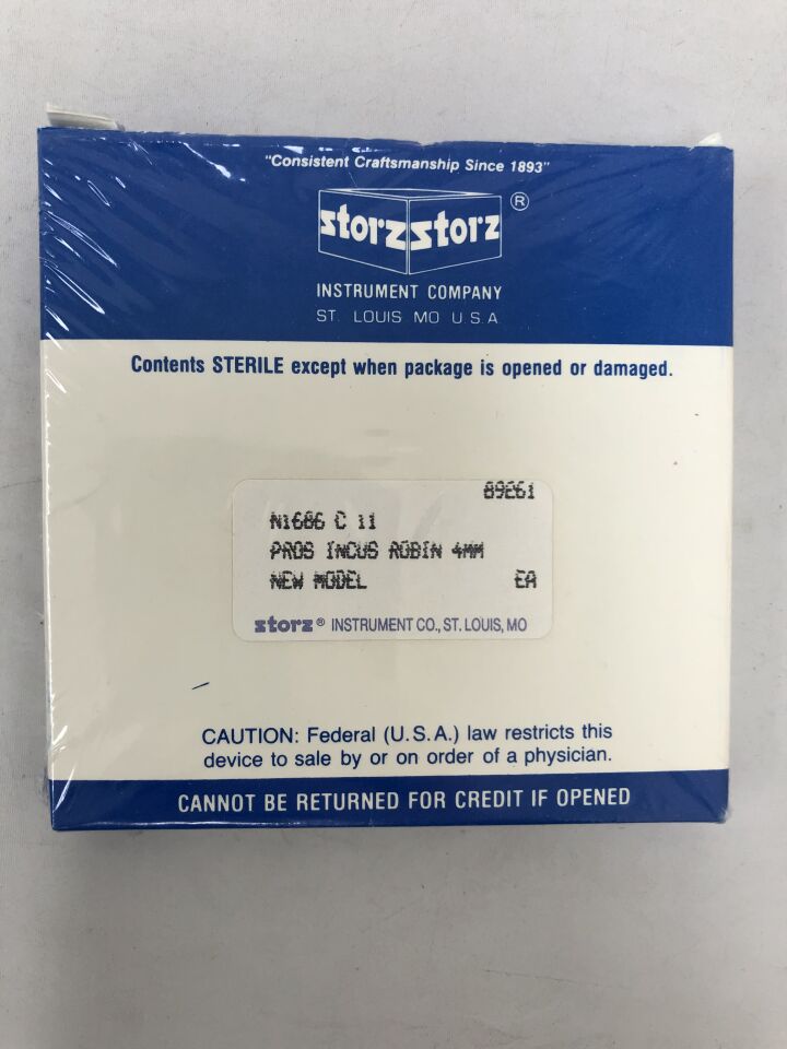 N1686-C11 - STORZ - Robinson Incus Replacement Prosthesis, 4mm, New Model , ( BX/1 ) - ( Expiry Date : 2099-01-01 )
