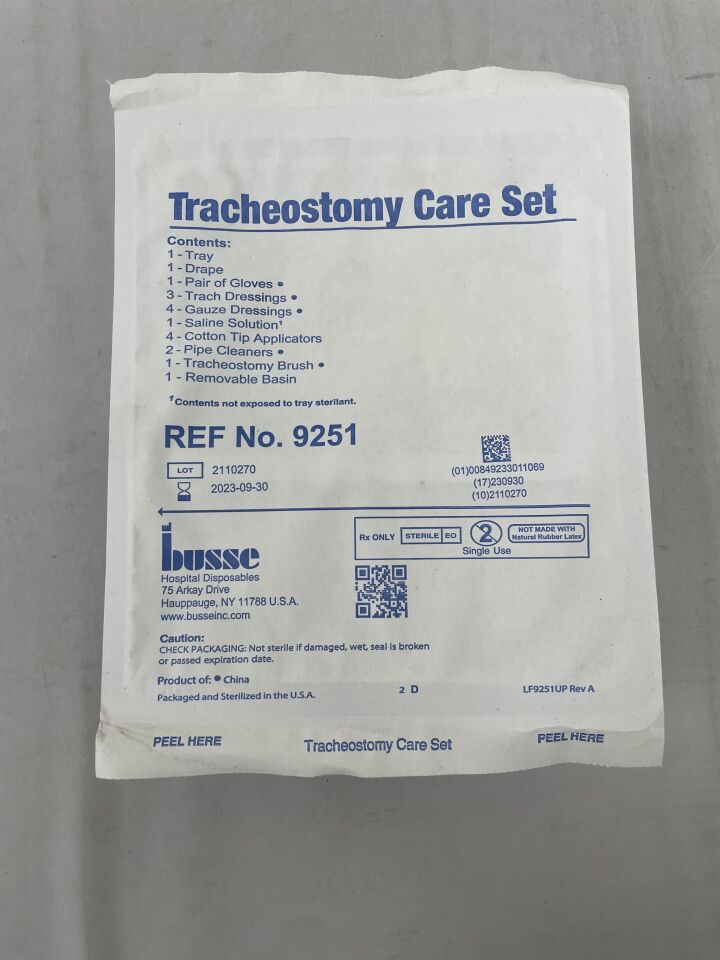 9251 - BUSSE - Tracheostomy Care Set, (EA) - ( Expiry Date: 2023-09-30 )