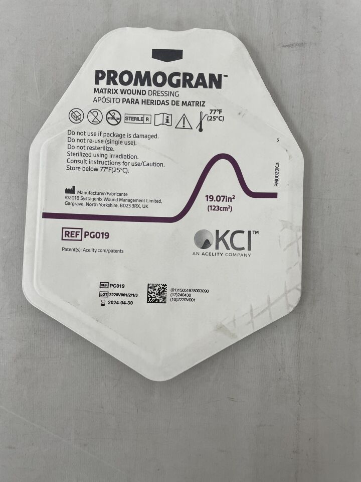 PG019 - KCI - PROMOGRAN Matrix Wound Dressing, 123cm, (EA) - ( Expiry Date: 2024-04-30 )