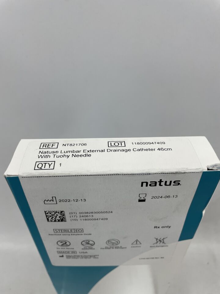 NT821706 - NATUS MEDICAL - lumbar external drainage catheter 46cm with tuohy needle -, (BX/1) - ( Expiry Date: 2024-06-13 )
