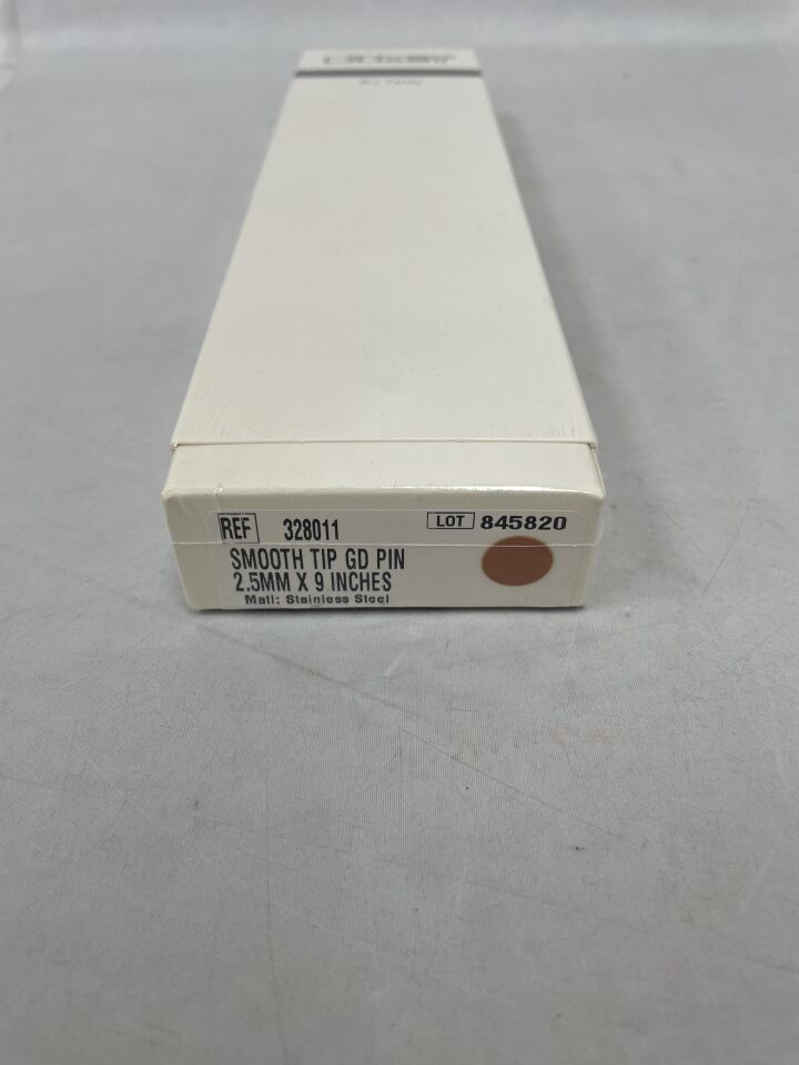 328011 - BIOMET - Smooth Tip Guid Pin, 2.5mm x 9", (BX/1) - ( Expiry Date: 2019-03-23 )