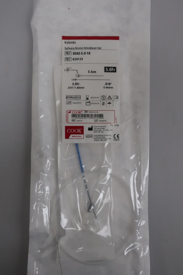 G24132 - COOK - Kolenda Salivary Access Introducer Set 1.9mm x 5.5cm, () - ( Expiry Date: 2023-11-24 )
