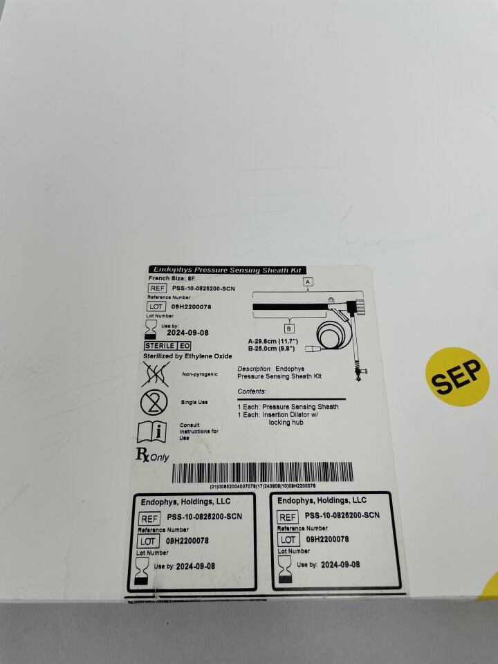 PSS-10-0825200-SCN - ENDOPHYS - PRESSURE SENSING ACCESS SYSTEM, 8F X 25cm, (BX/1) - ( Expiry Date: 2024-09-08 )