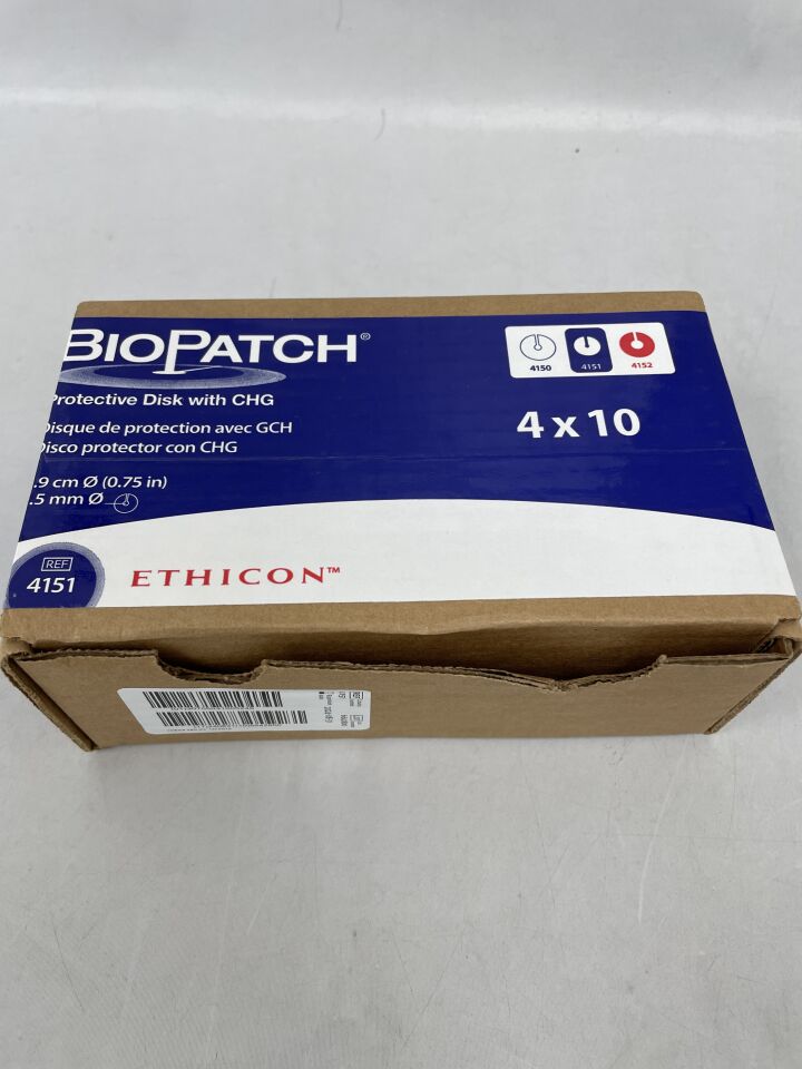 4151 - ETHICON - BioPatch Protective Disk, 1.9cm, 1.5mm Center Hole, (BX/40) - ( Expiry Date: 2024-08-31 )