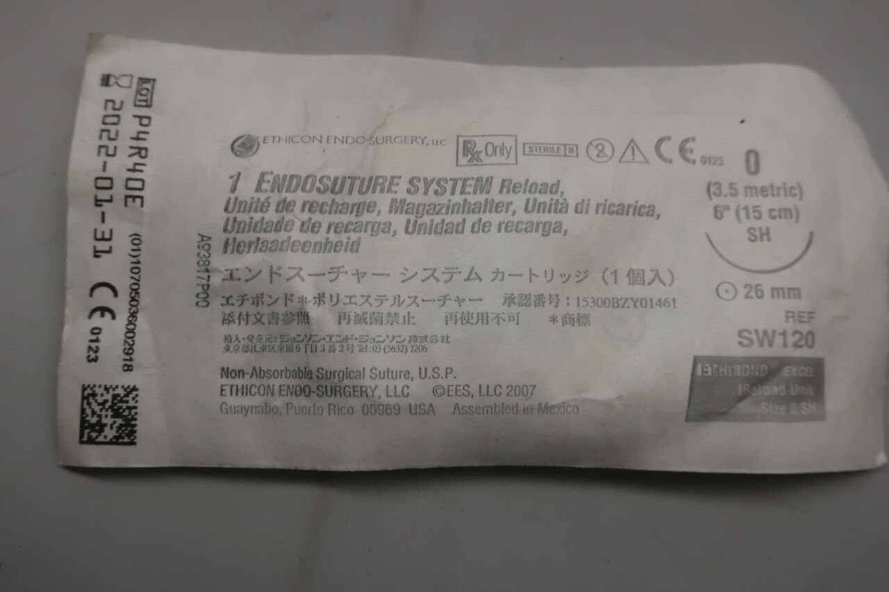 SW120 - ETHICON - Suture Reload Unit With 6 in. Ethibond Excel (Size 0) and SH Needle, () - ( Expiry Date: 2024-07-31 )