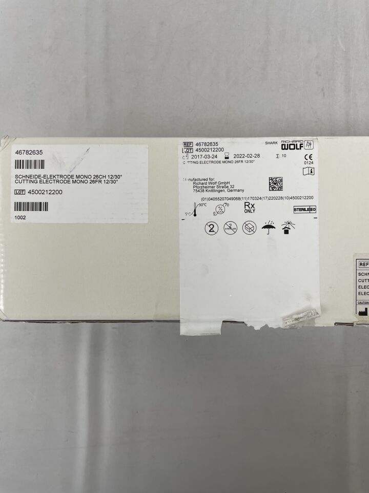 46782635 - RICHARD WOLF - Cutting Electrode Mono 26Fr 12/30 Degree, (BX/10) - ( Expiry Date: 2022-02-28 )