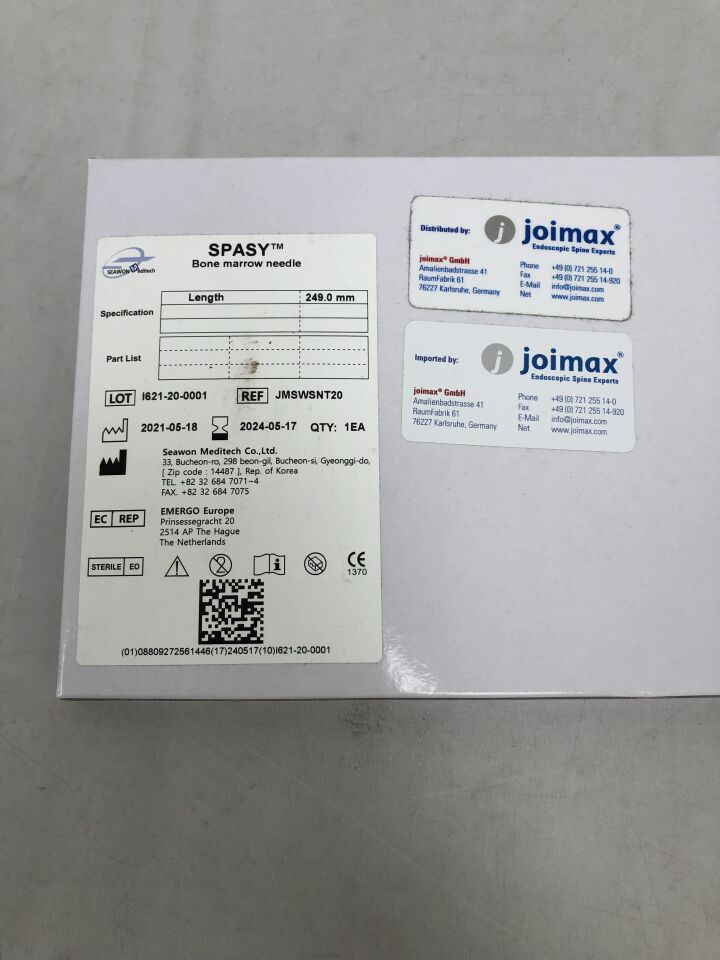JMSWSNT20 - SEAWON MEDICAL - Spasy Bone Marrow Needle, 249mm, (BX/1)