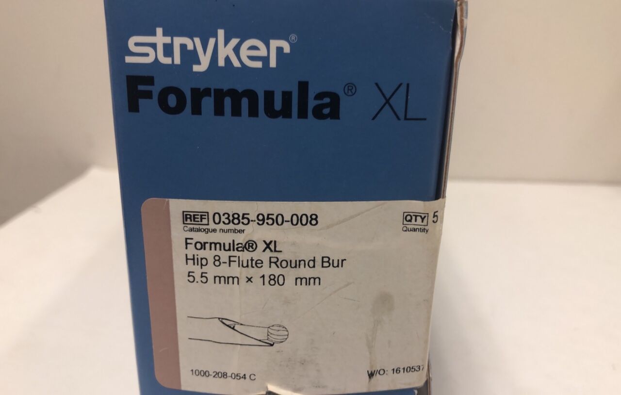 0385-950-008 - STRYKER - Formula XL 5.5mm Long Hip Round Bur, 8-Flute, (BX/5) - ( Expiry Date: 2023-12-13 )