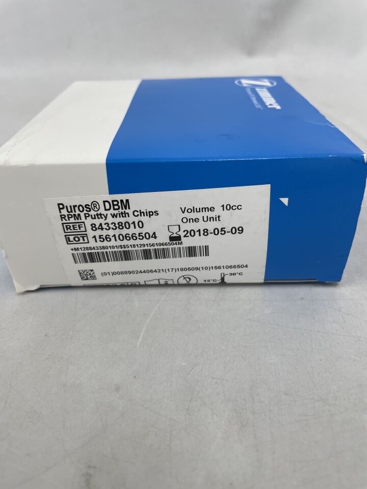 84338010 - ZIMMER - Puros DBM, RPM Putty with Chips, 10cc, () - ( Expiry Date: 2018-05-09 )
