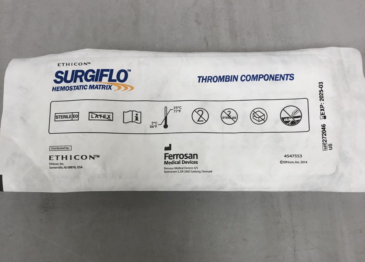 4547553 - ETHICON - SurgiFlo 止血基質凝血酶成分,(EA)-(有效期:2025-03-01)