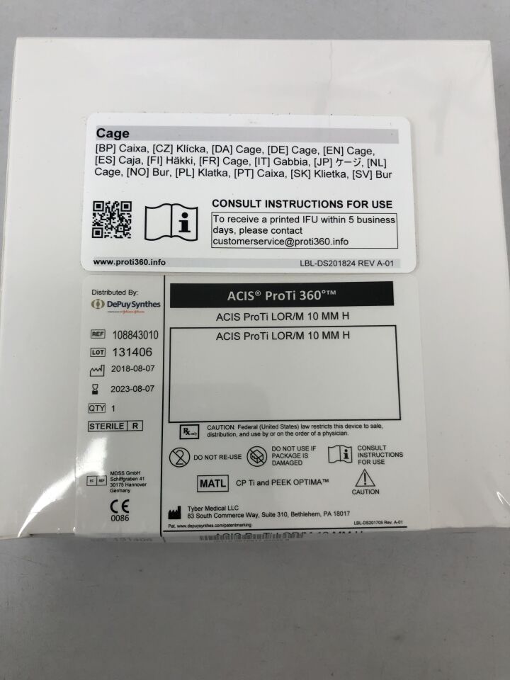 108843010 - DEPUY - ACIS ProTi 360, 10mm , (BX/1) - ( Expiry Date: 2023-08-07 )