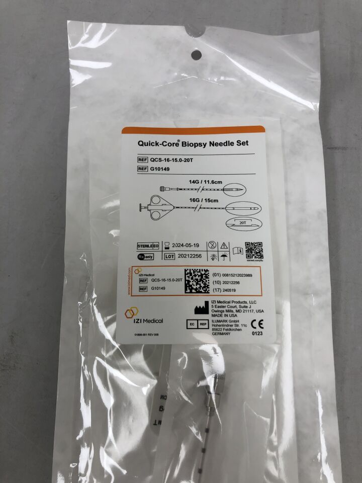 G10149 - IZI MEDICAL - Reprocessed Cook Quick-Core Biopsy Needle Set, 14G, 16G, (EA) - ( Expiry Date: 2024-05-19 )