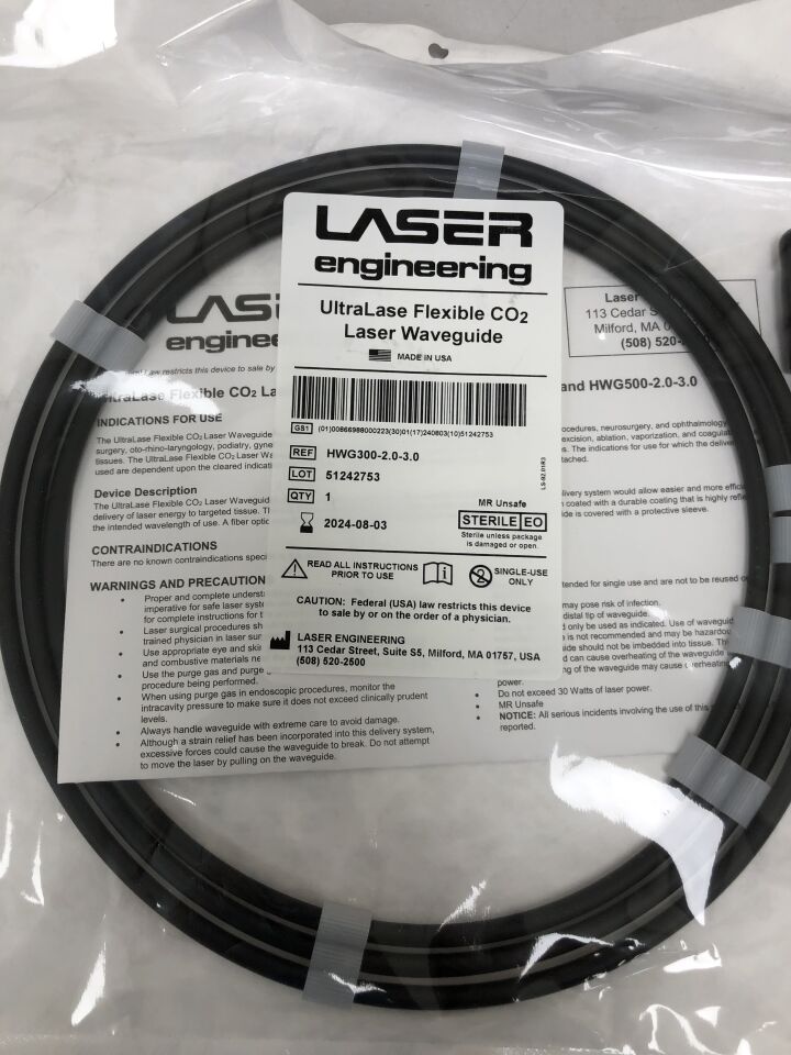 HWG300-2.0-3.0 - LASER ENGINEERING - UltraLase Flexible CO2 Laser Waveguide, 300 Micron, (EA)