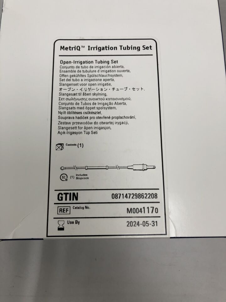 117 - BOSTON SCIENTIFIC - MetriQ Open-Irrigation Tubing Set, () - ( Expiry Date: 2024-05-31 )