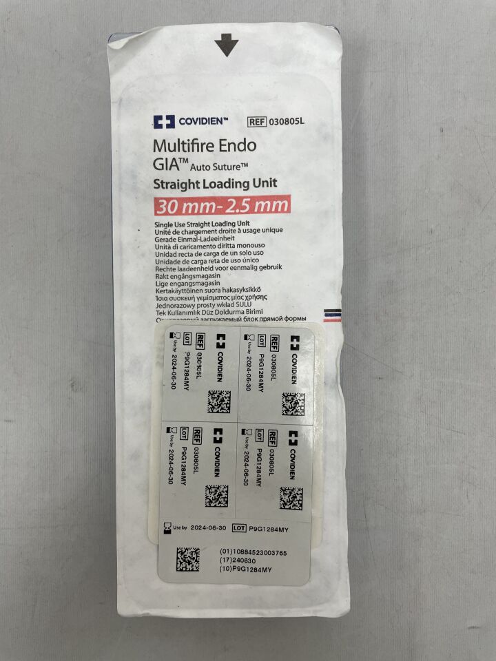 030805L - COVIDIEN - MULTIFIRE ENDO GIA Auto Suture, Straight Loading Unit, 30mm-2.5mm, () - ( Expiry Date: 2024-06-30 )