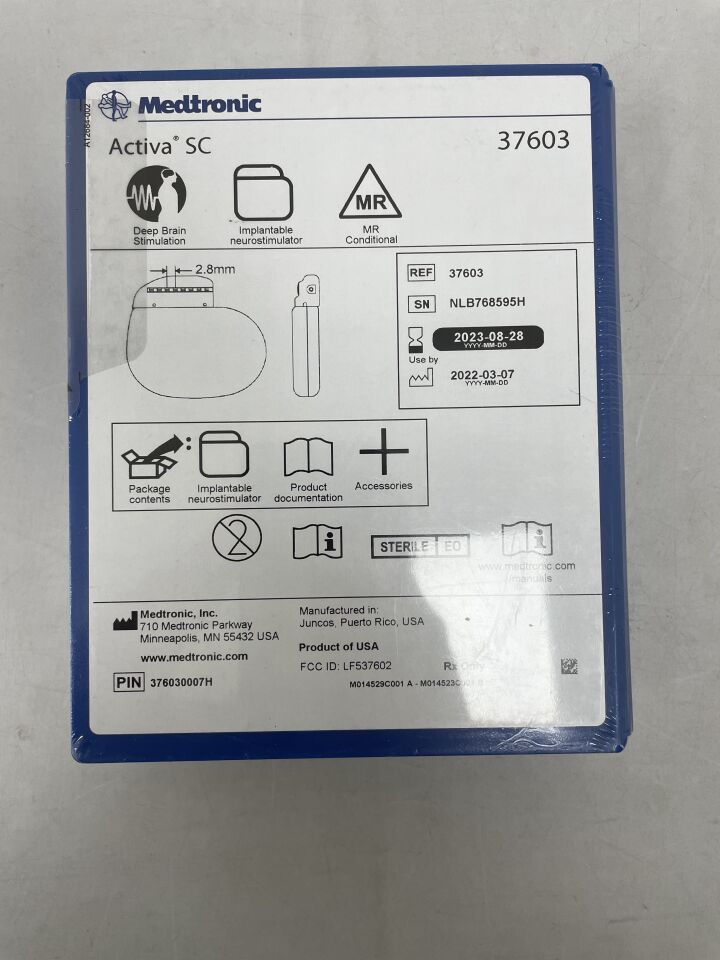 37603 - MEDTRONIC - Activa SC Multi-Program Neurostimulator for Deep Brain Stimulation, (BX/1) - ( Expiry Date: 2023-08-28 )