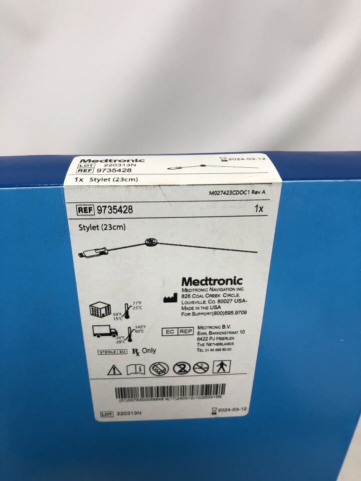 9735428 - MEDTRONIC - AxiEM Stylet, 23cm
, () - ( Expiry Date: 2024-03-12 )