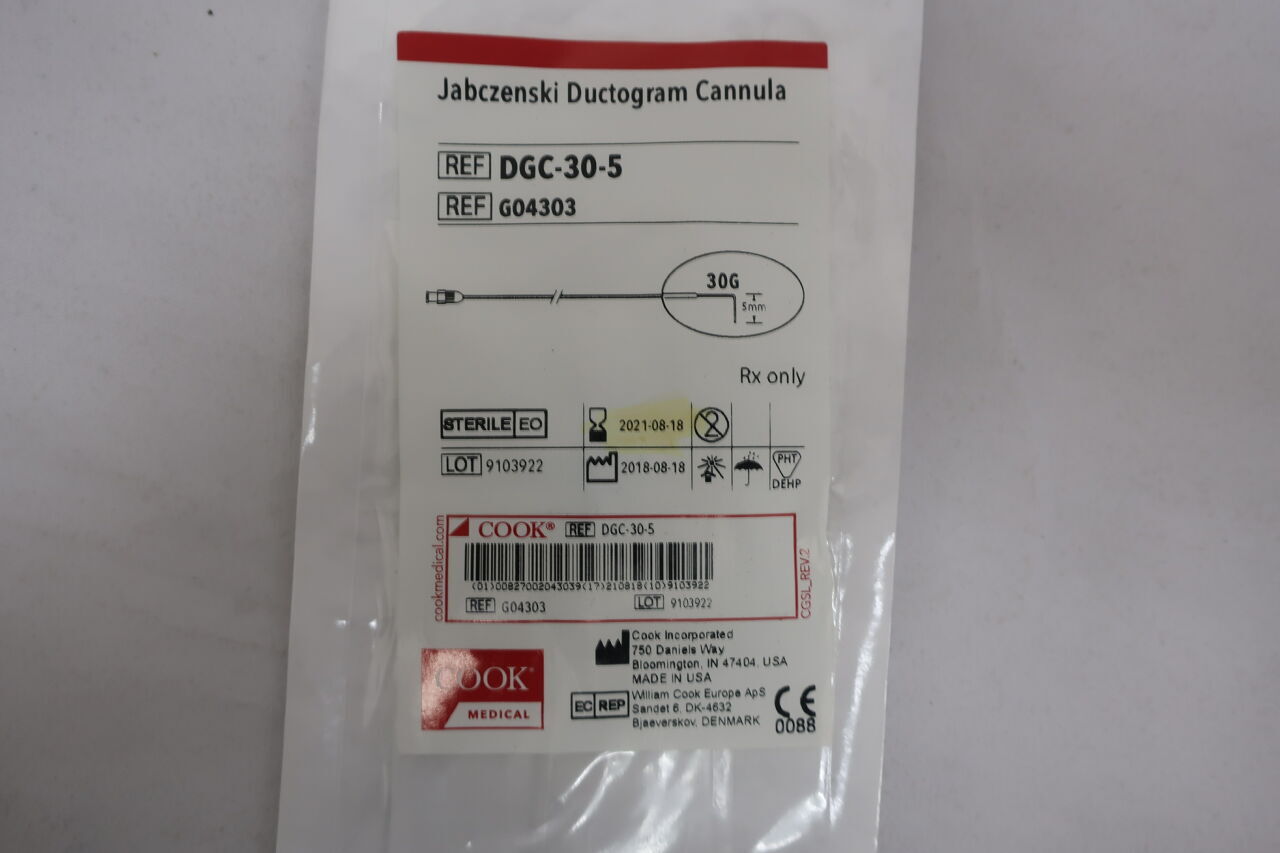 G04303 - COOK - Jabczenski Ductogram Cannula 30G, (EA) - ( Expiry Date: 2022-03-12 )