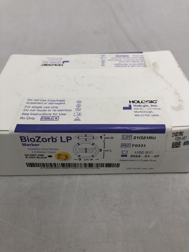 F0331 - HOLOGIC - Focal Therapeutics BioZorb Marker, 3cm length x 3cm width x 1cm height, (BX/6) - ( Expiry Date: 2024-01-07 )