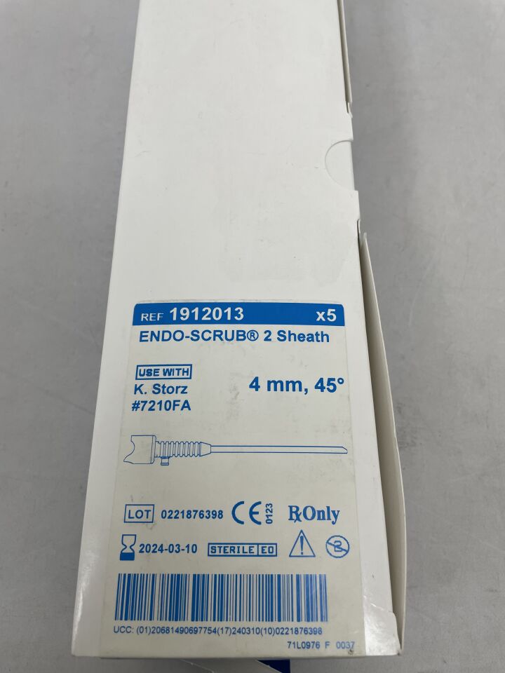 1912013 - MEDTRONIC - Endo-Scrub 2 Lens Cleaning Sheath for Karl Storz Scope 7210FA, 4mm, 45 Degree
, () - ( Expiry Date: 2024-03-10 )