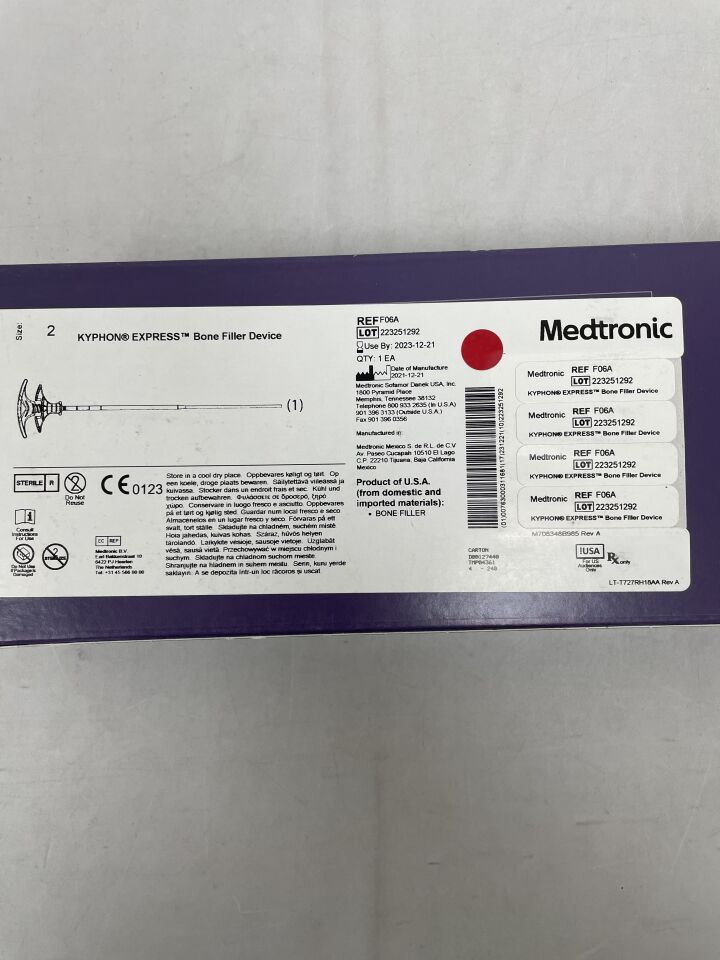F06A - MEDTRONIC - Kyphon Express Bone Filler Device, Size 2, (BX/1) - ( Expiry Date: 2023-12-21 )