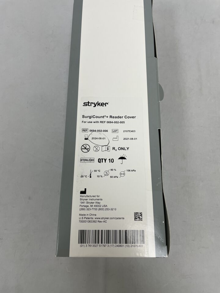 0694-002-006 - STRYKER - SURGICOUNT and READER COVER, () - ( Expiry Date: 2024-08-01 )
