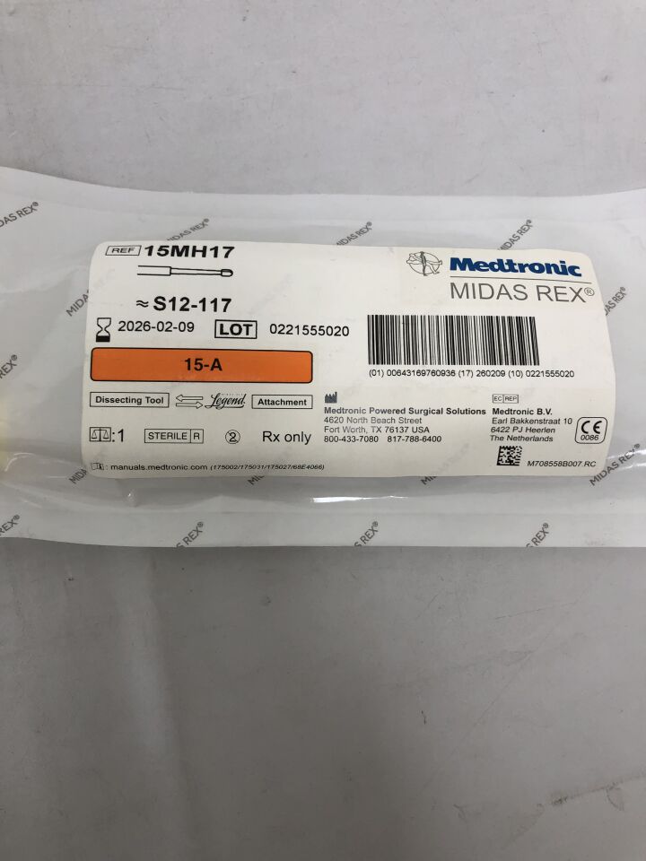 15MH17 - MEDTRONIC - Midas Rex, Dissecting Tool Attachment , ( EA ) - ( Expiry Date : 2026-02-09 )